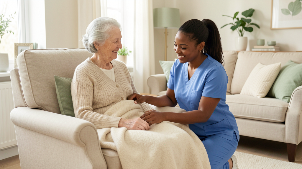 PSW providing compassionate one-on-one personal care at home